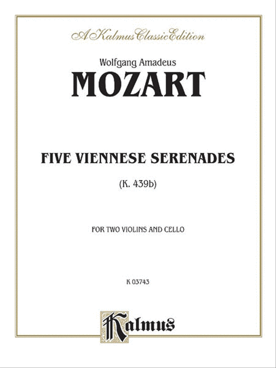 Five Viennese Serenades K. 439b Small Ensemble scores gallery preview page 1