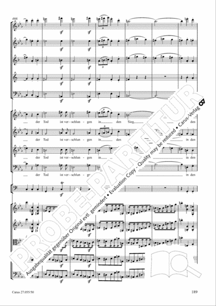 Ein Deutsches Requiem (German Requiem) 4-Part scores gallery preview page 196