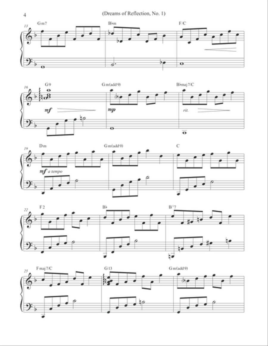Dreams of Reflections, No. 1-5 - Piano Book Piano Solo scores gallery preview page 4