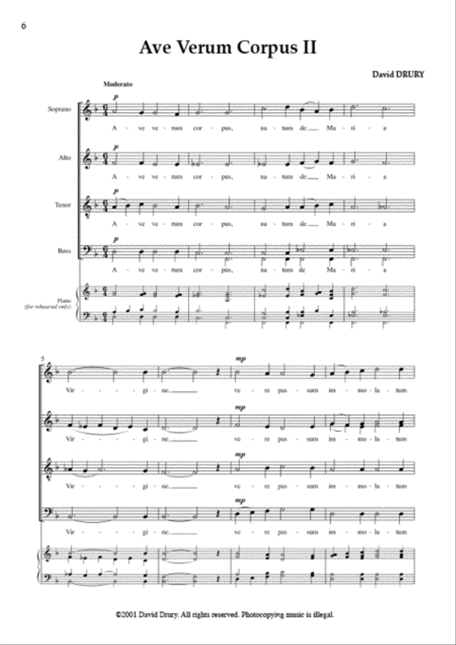 Ave verum corpus I & II Ave verum corpus I & II 4-Part scores gallery preview page 3