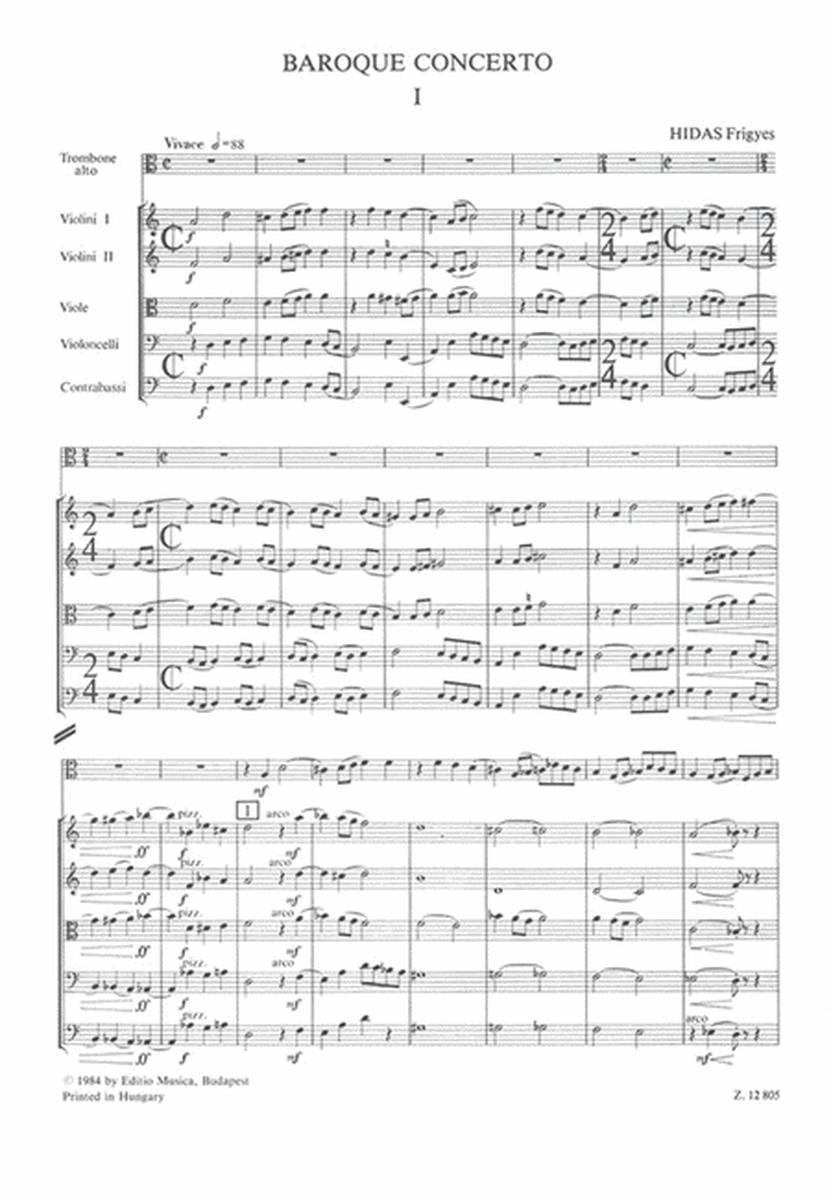 Baroque Concerto für Altposaune und Streichorche