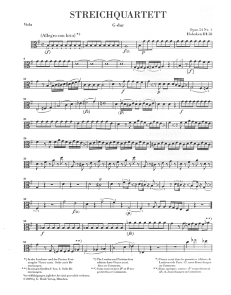String Quartets, Vol. VII, Op. 54 and Op. 55 (Tost Quartets) String Quartet scores gallery preview page 5