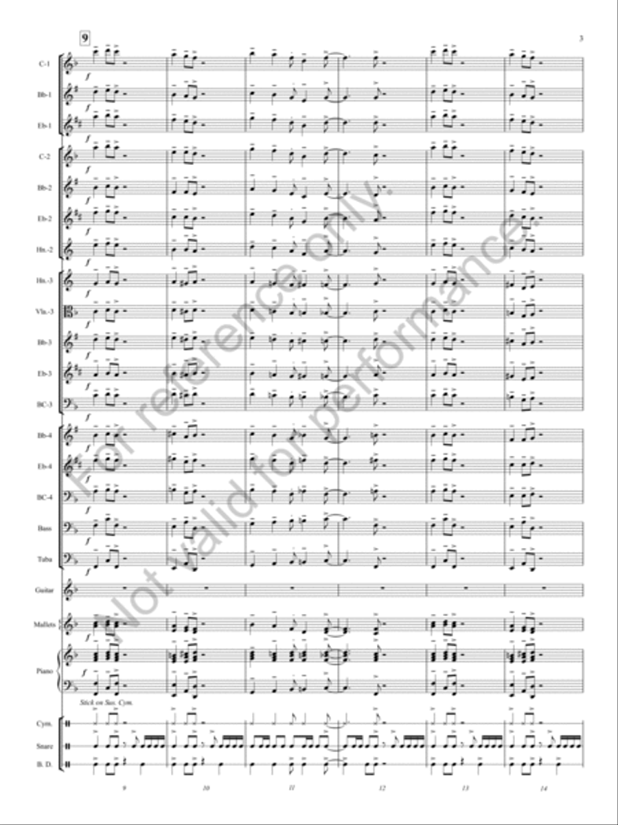 Gospel John Concert Band scores gallery preview page 3
