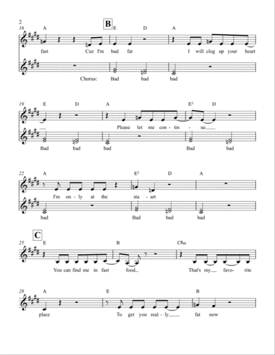Bad Fat Jazz Ensemble scores gallery preview page 2