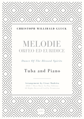Melodie from Orfeo ed Euridice - Tuba and Piano (Full Score and Parts)