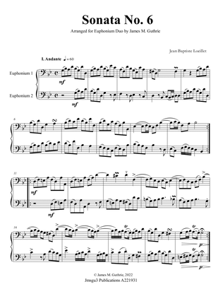 Loeillet: Sonata No. 6 for Euphonium Duo