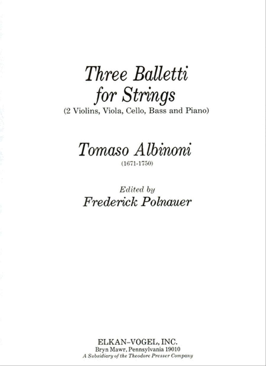 Three Balletti for Springs