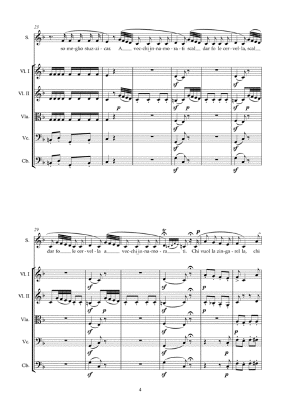 Chi vuol la zingarella Chamber Orchestra scores gallery preview page 4