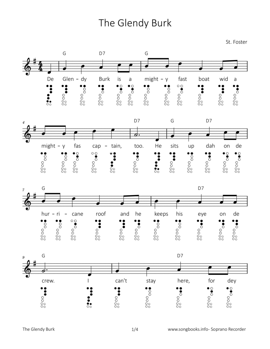 The Glendy Burk Soprano Recorder scores gallery preview page 1