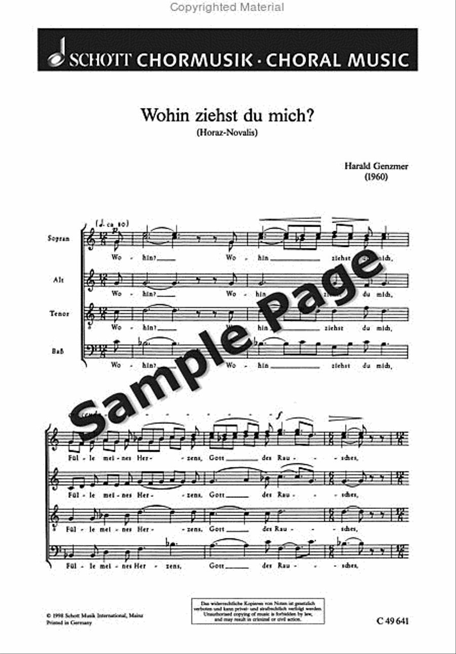 Wohin Ziehst Du Mich Ssatbb SSATBB scores gallery preview page 2