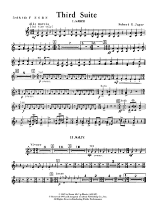 Third Suite (I. March, II. Waltz, III. Rondo): 1st & 3rd F Horns