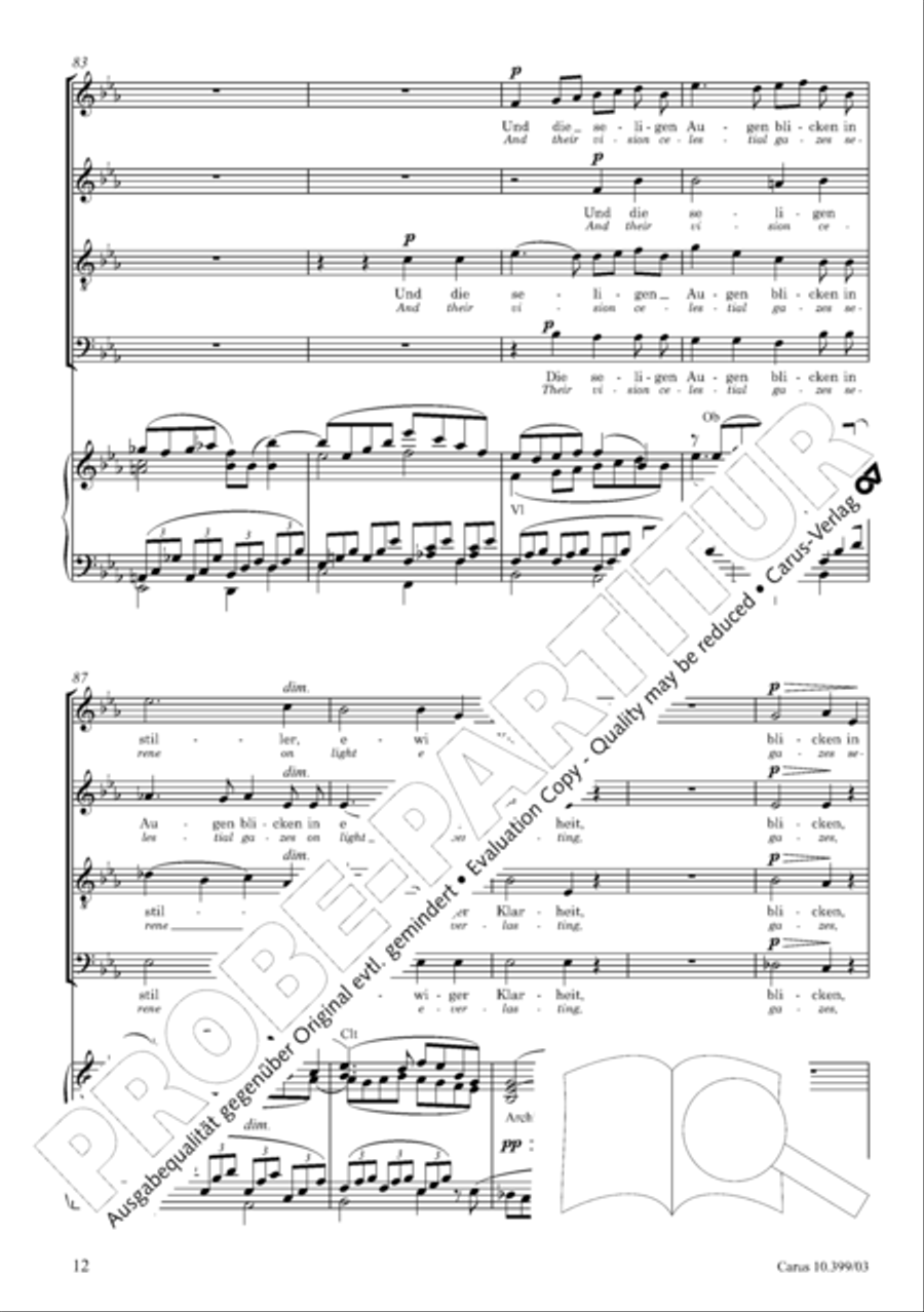 Schicksalslied, Op. 54 4-Part scores gallery preview page 13