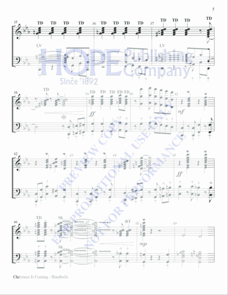 Christmas Is Coming 5-Octaves scores gallery preview page 5