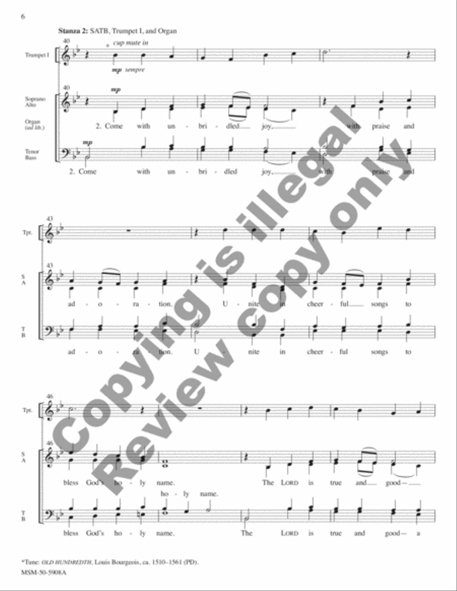 Come with a Thankful Heart (Full Score) Choir scores gallery preview page 6