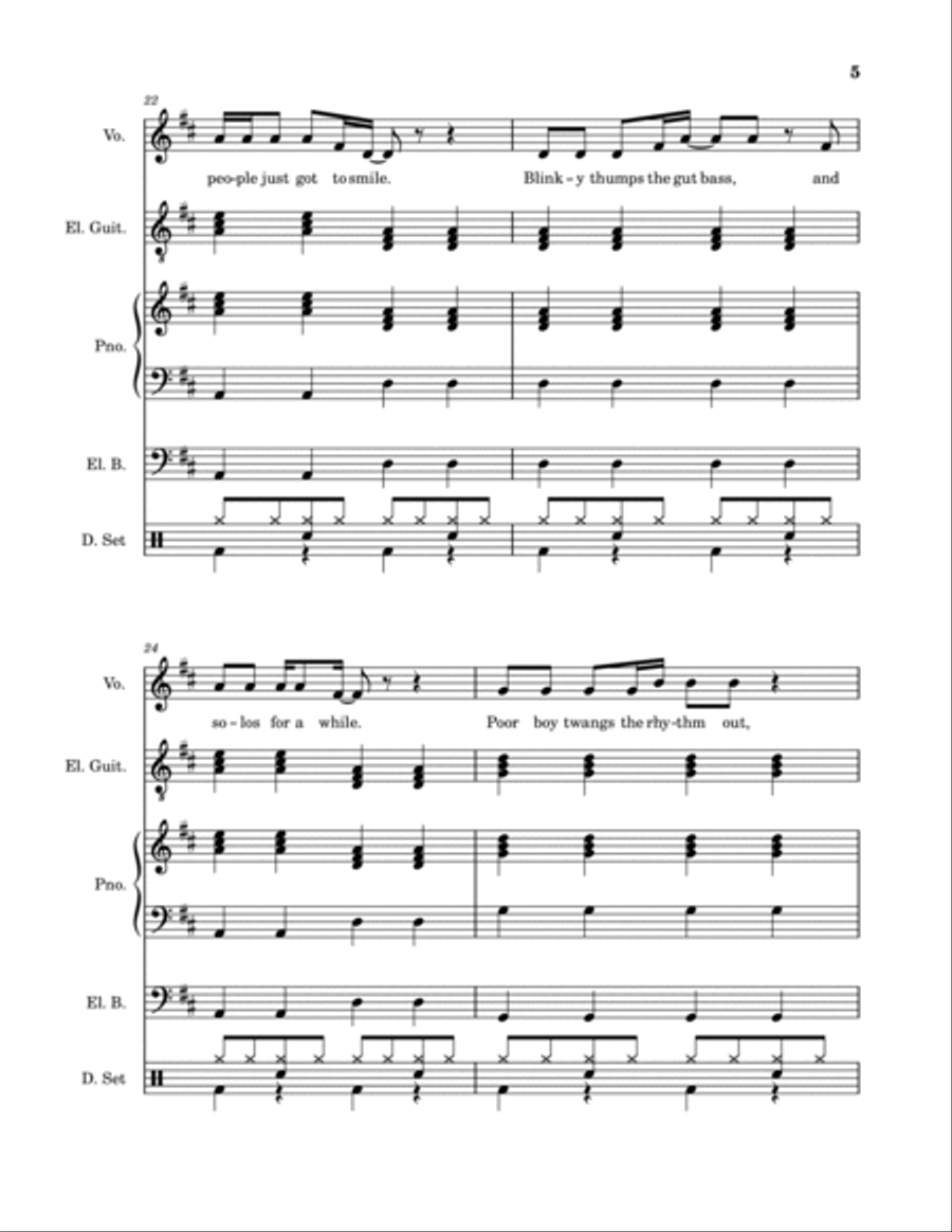 Down On The Corner - Score Only Small Ensemble scores gallery preview page 5