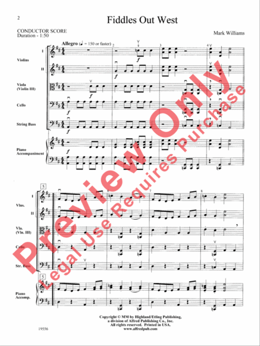 Fiddles Out West String Orchestra scores gallery preview page 3