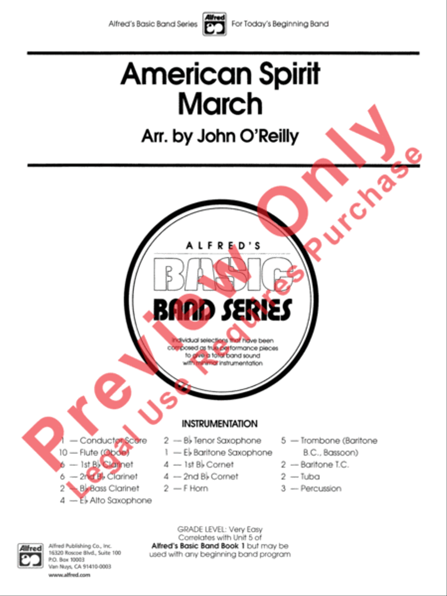 American Spirit March Concert Band scores gallery preview page 2