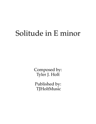 Solitude in E minor, Op. 28
