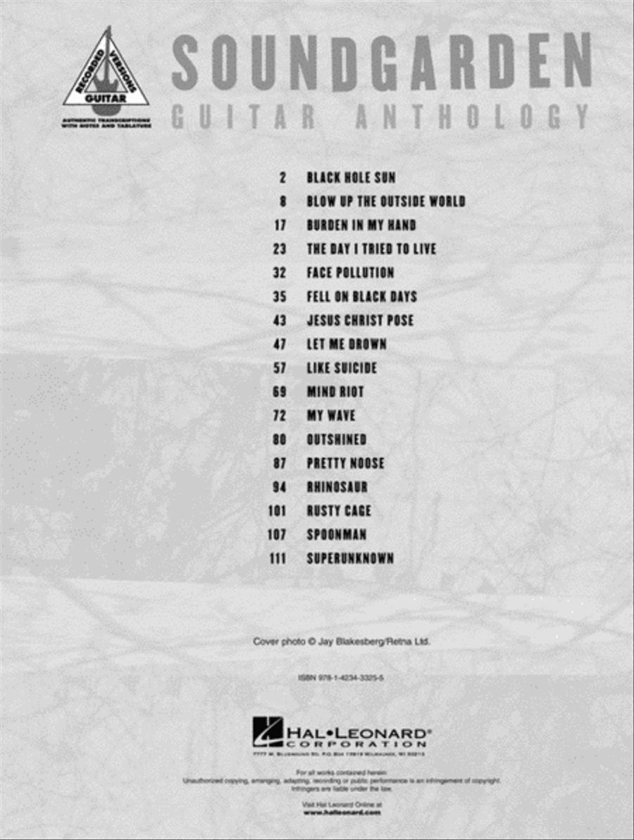 Soundgarden – Guitar Anthology Electric Guitar scores gallery preview page 2