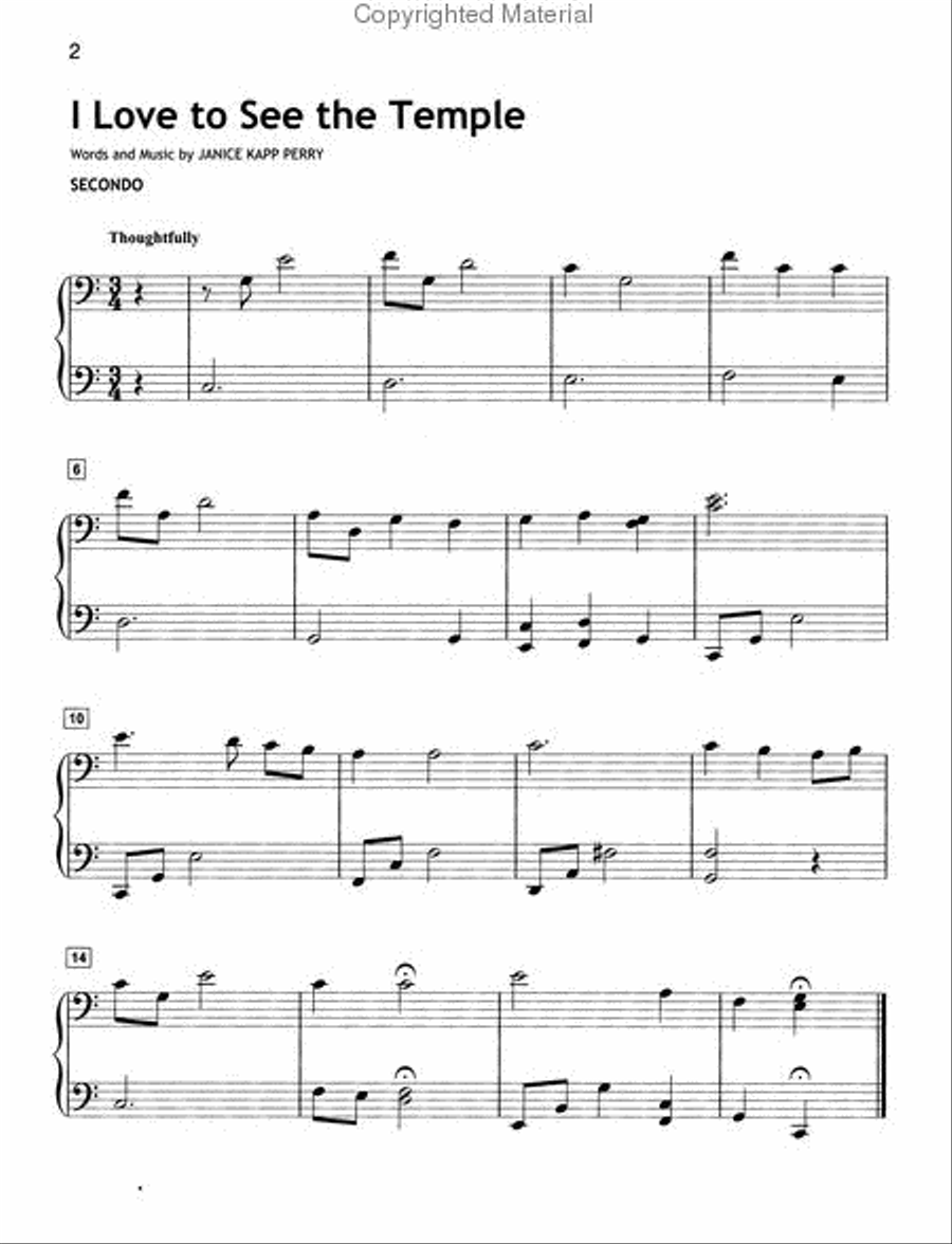 Mormon Kids Piano Duets VI Easy Piano scores gallery preview page 2