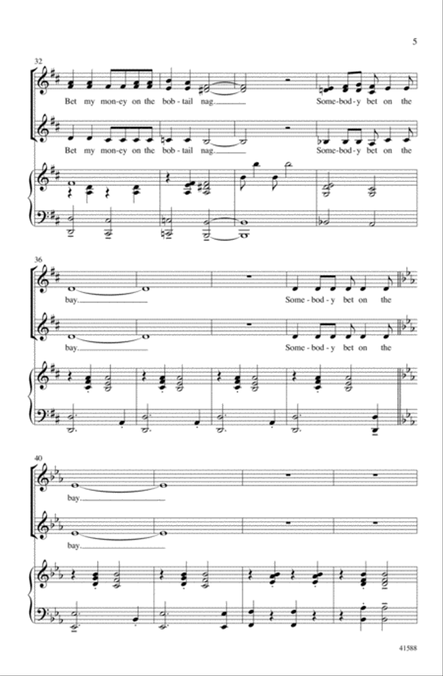 Camptown Races Choir scores gallery preview page 4