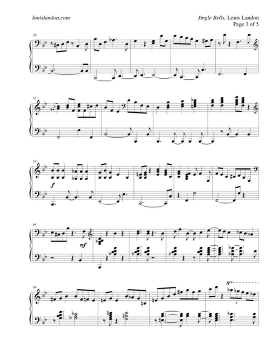 Jingle Bells - Traditional Christmas - Louis Landon - Solo Piano image number null