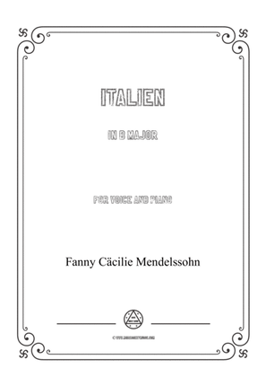 Book cover for Fanny Hensel-Italien in B Major,for voice and piano