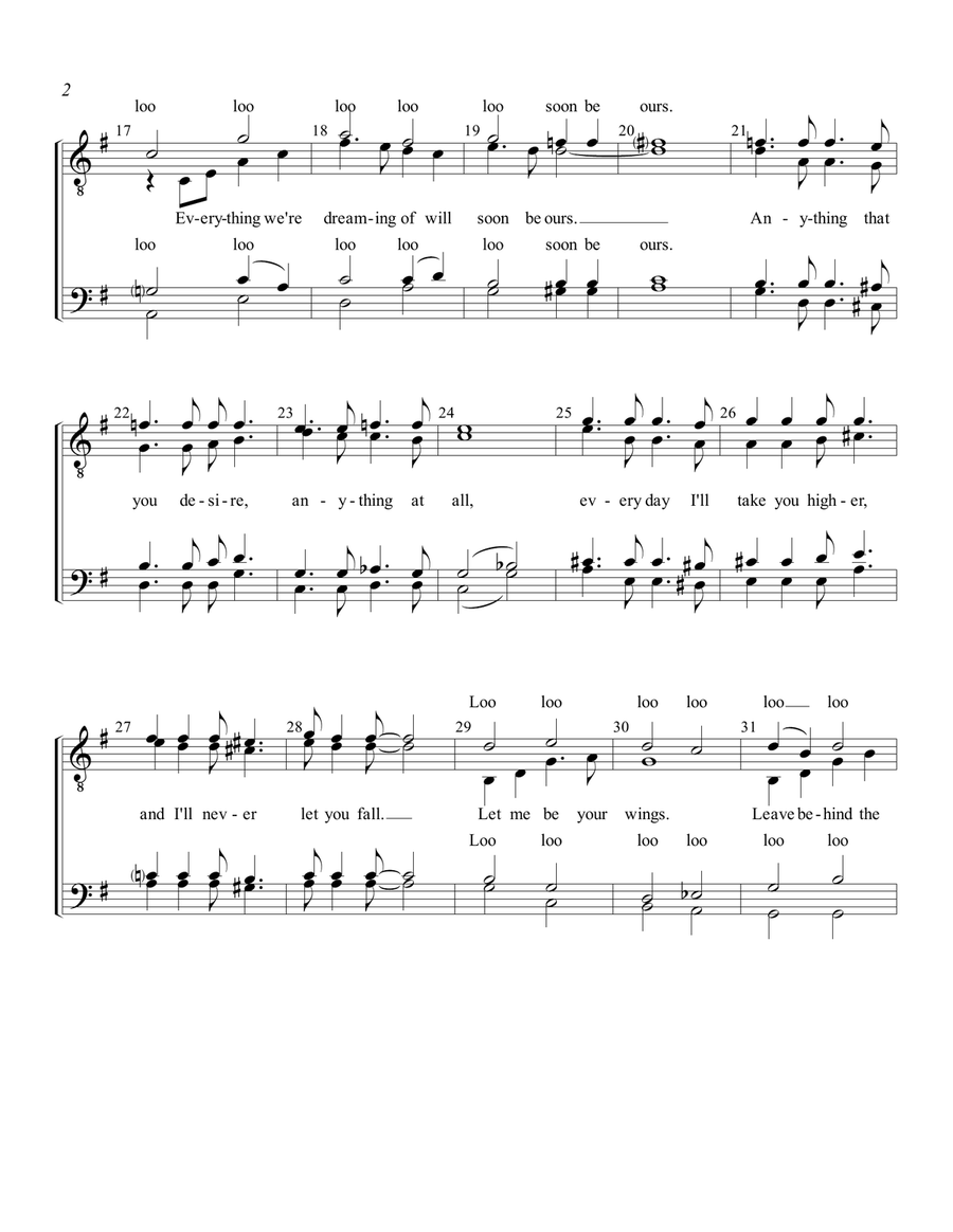 Let Me Be Your Wings Let Me Be Your Wings TTBB scores gallery preview page 2