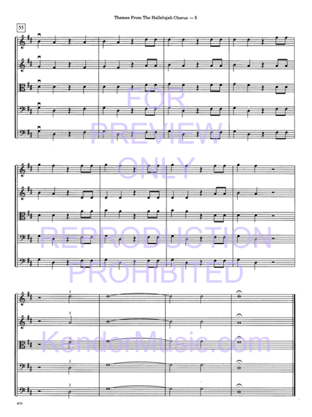 Themes from The Hallelujah Chorus (from 'Messiah') (Full Score)