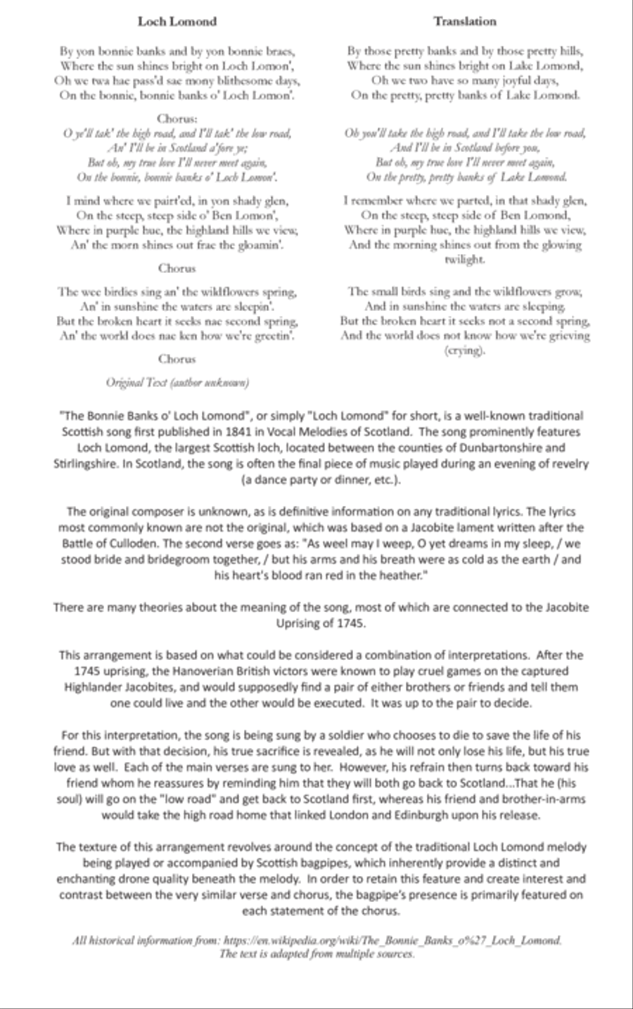 Loch Lomond (SATB) 4-Part scores gallery preview page 2