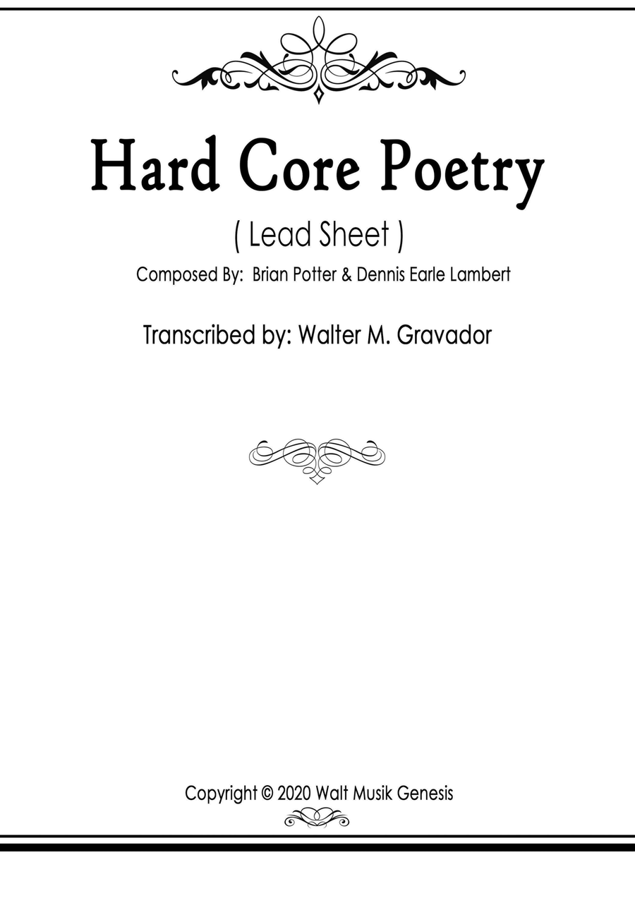 Hard Core Poetry Hard Core Poetry Small Ensemble scores gallery preview page 1