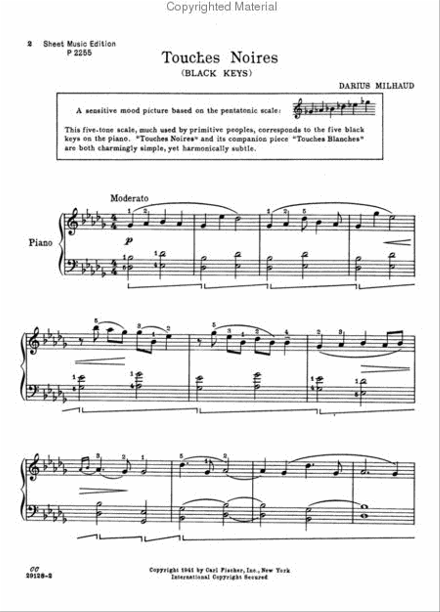 Touches Noires Touches Noires Piano Solo scores gallery preview page 2