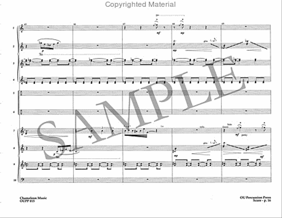 Chameleon Music Percussion Ensemble scores gallery preview page 17