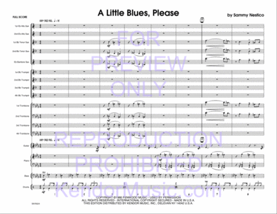 Little Blues, Please, A (Full Score) Jazz Ensemble scores gallery preview page 2