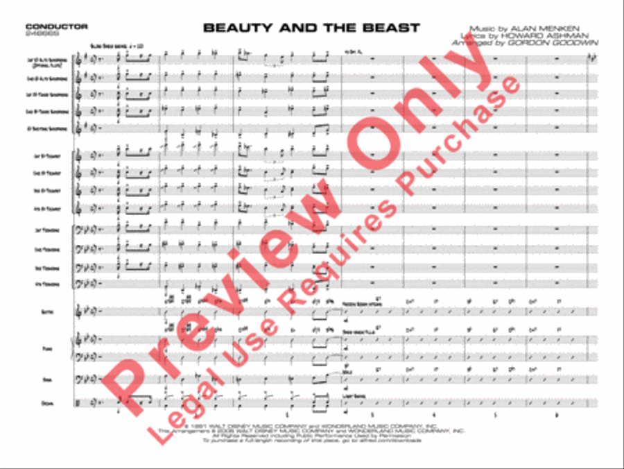 Beauty and the Beast Beauty and the Beast Jazz Ensemble scores gallery preview page 4