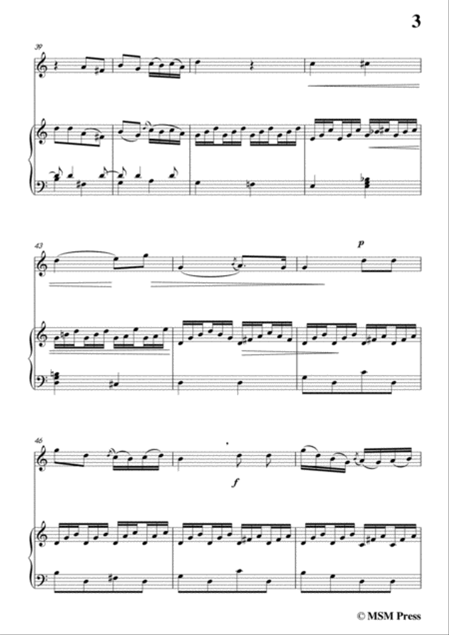 Haydn-The Mermaids Song, for Flute and Piano Flute Solo scores gallery preview page 5