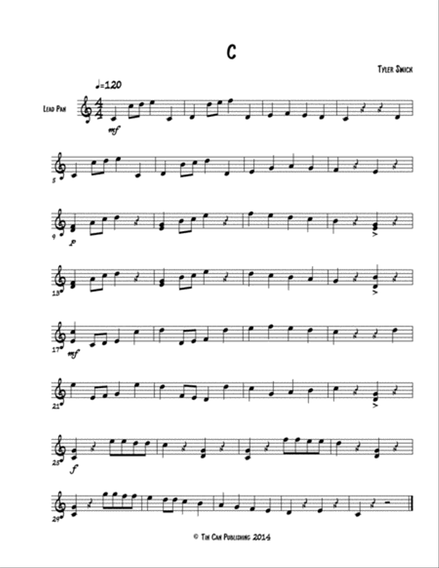 12 Etudes for the Beginning Pannist Steel Pan scores gallery preview page 2