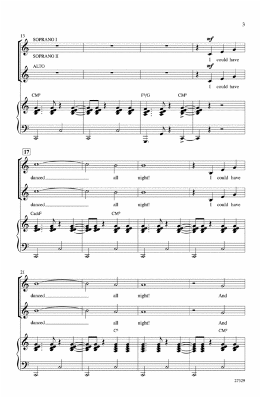 I Could Have Danced All Night Women's Choir scores gallery preview page 3