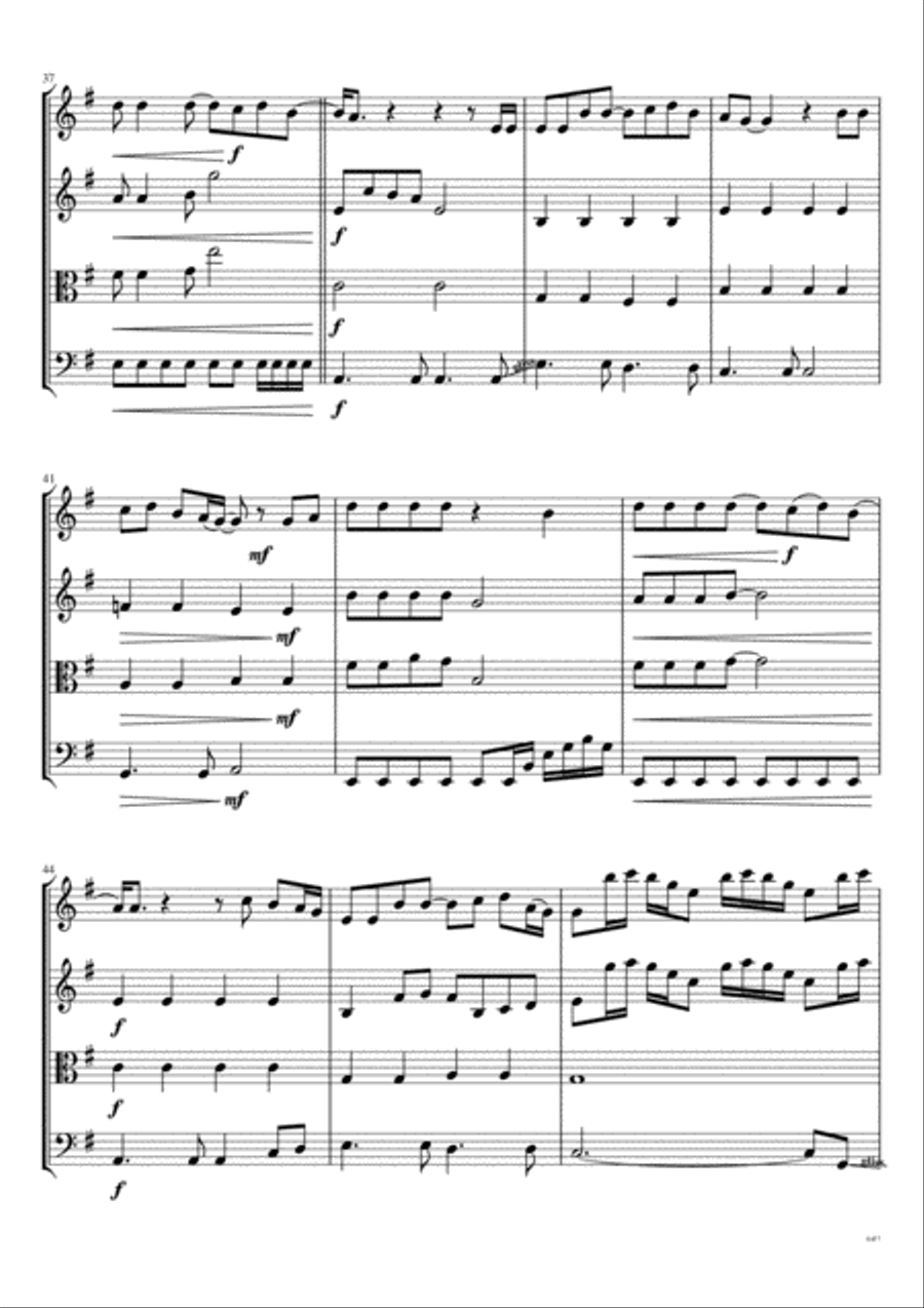 I Go Crazy String Quartet scores gallery preview page 5