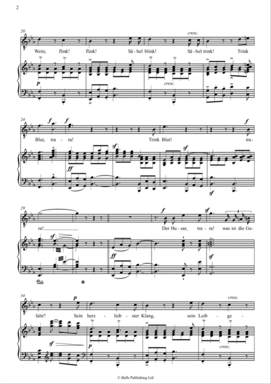 Vier Husarenlieder, Op. 117 Voice Solo scores gallery preview page 3