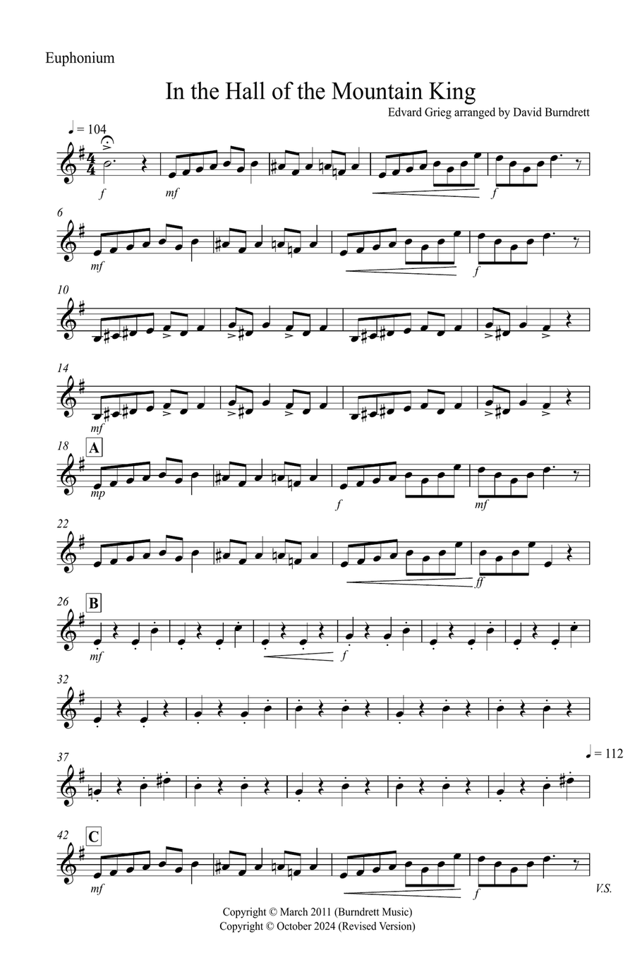 In the Hall of the Mountain King for Euphonium and Cello Duet String Duet scores gallery preview page 5