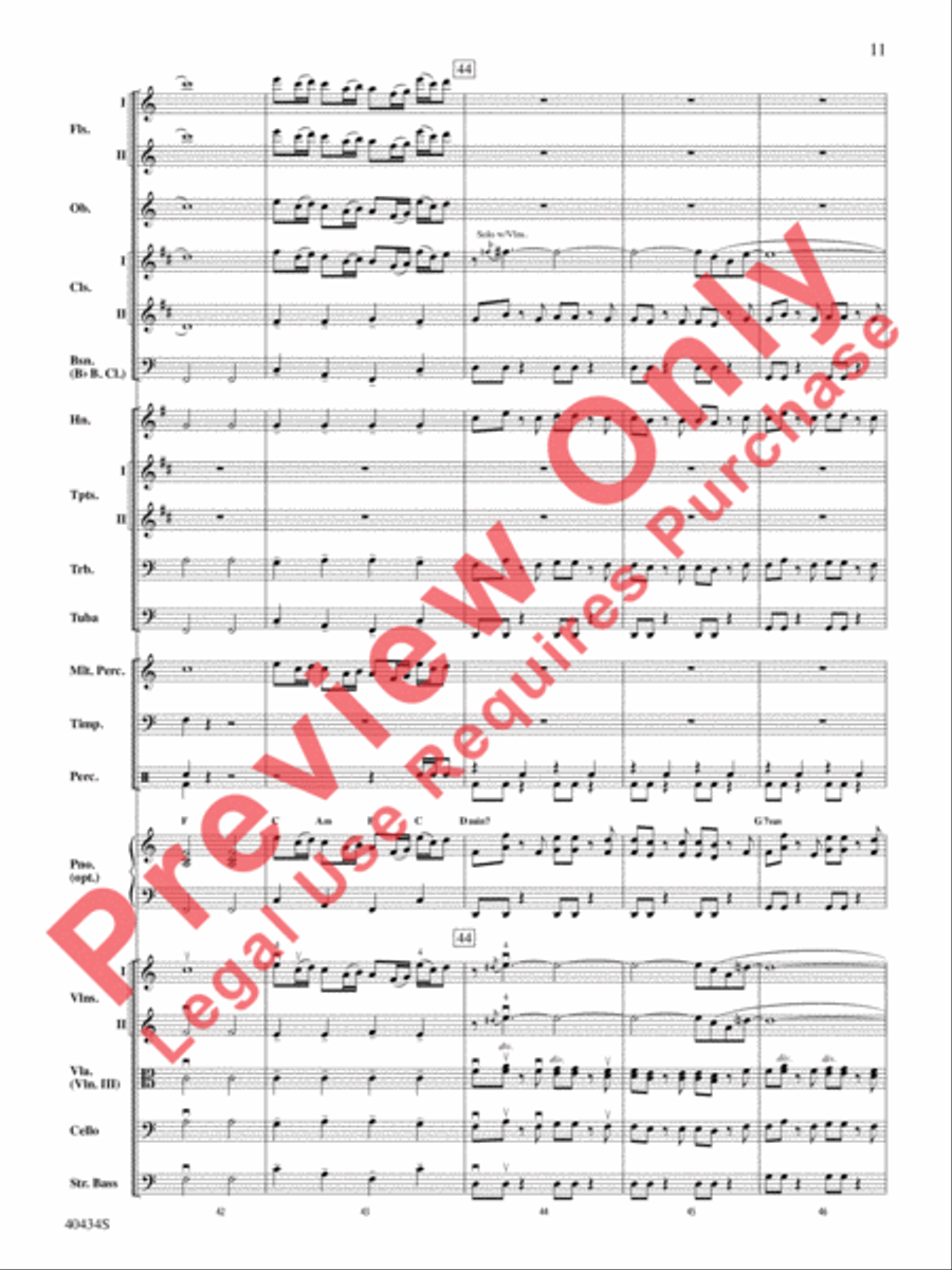 Last Friday Night (T.G.I.F.) / Edge of Glory Full Orchestra scores gallery preview page 12