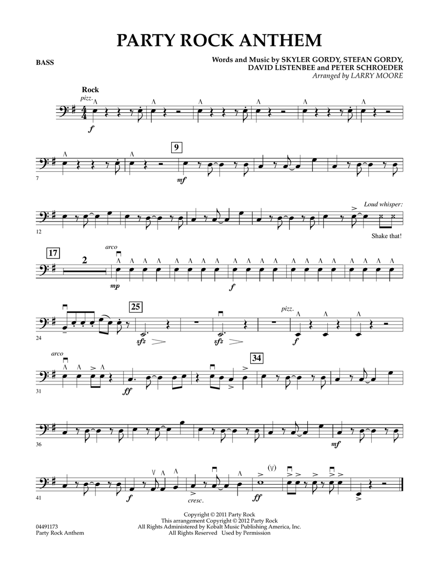 Party Rock Anthem - Bass Orchestra scores gallery preview page 1