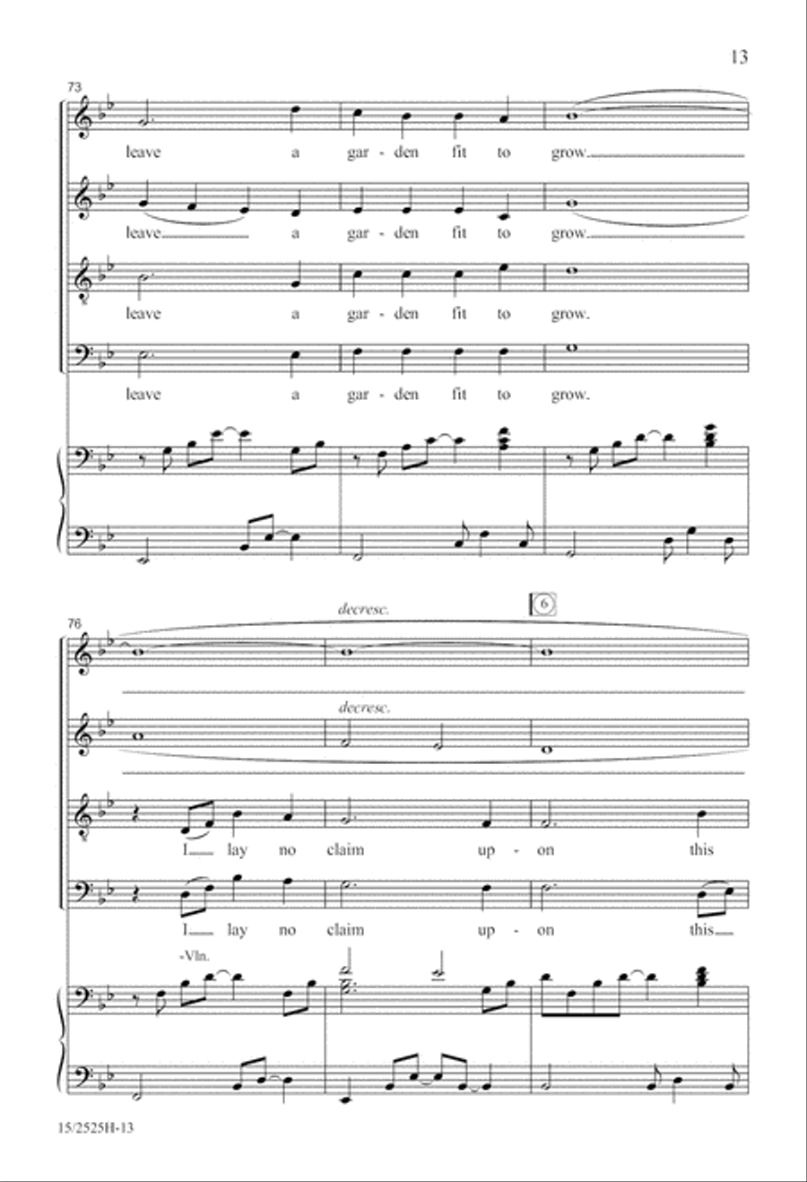 I Will Tread Lightly 4-Part scores gallery preview page 13