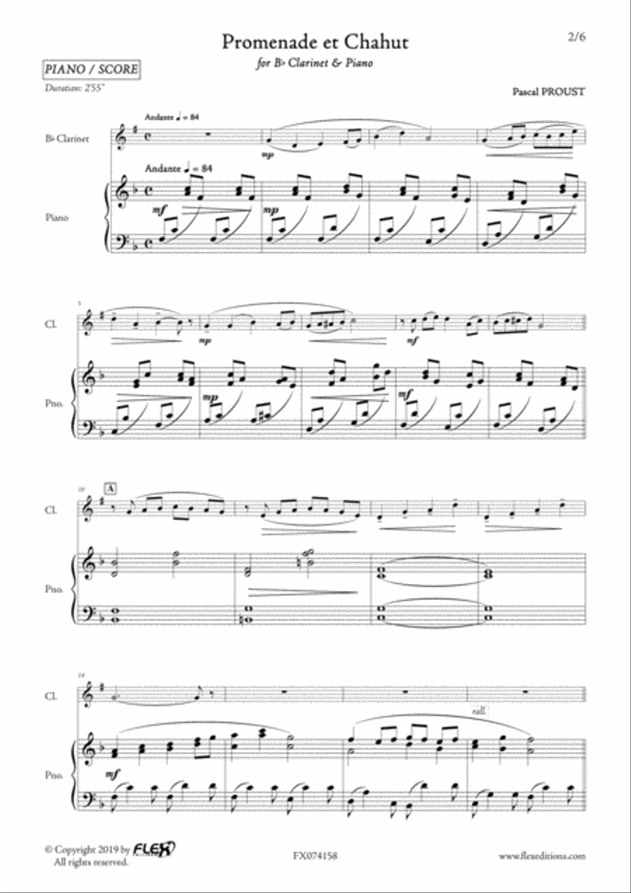 Promenade et Chahut B-Flat Clarinet scores gallery preview page 3