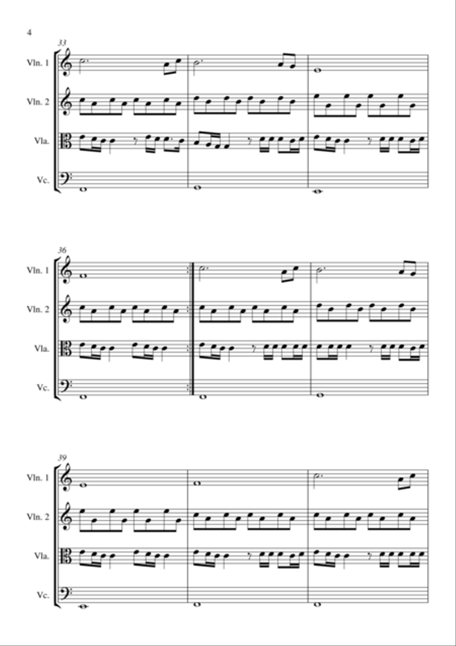 Chandelier String Quartet scores gallery preview page 5