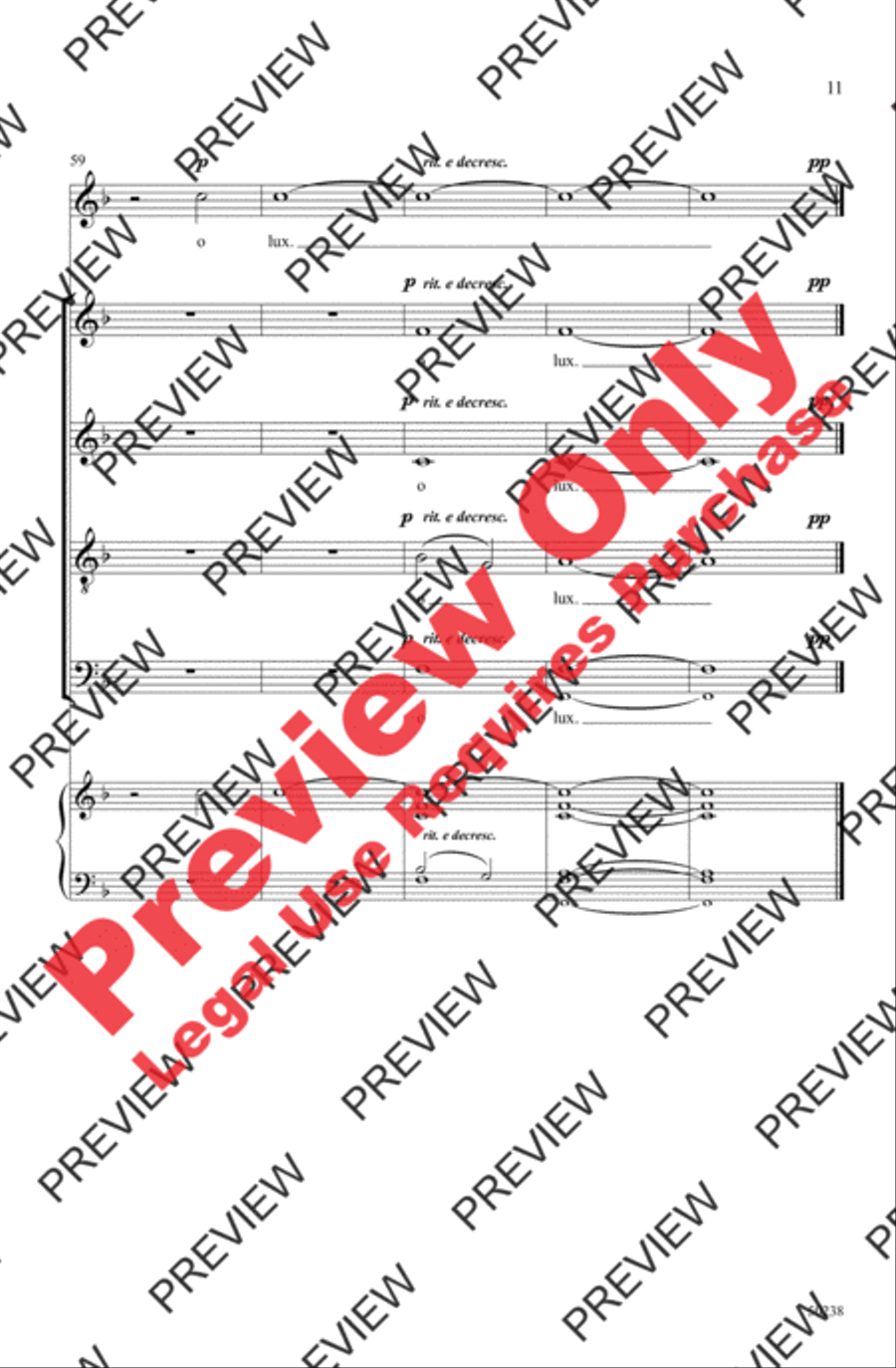 Lux Aeterna 4-Part scores gallery preview page 11