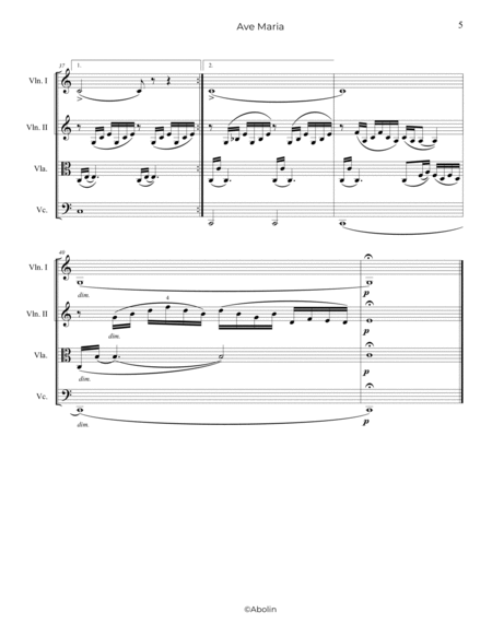 Bach/Gounod: Ave Maria - String Quartet