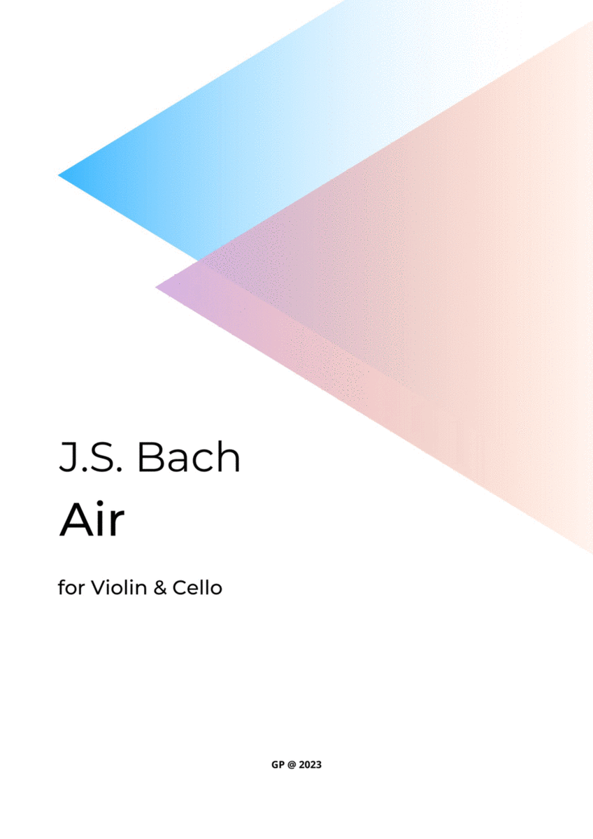 Bach, Air for Violin & Cello (String Duo) image number null