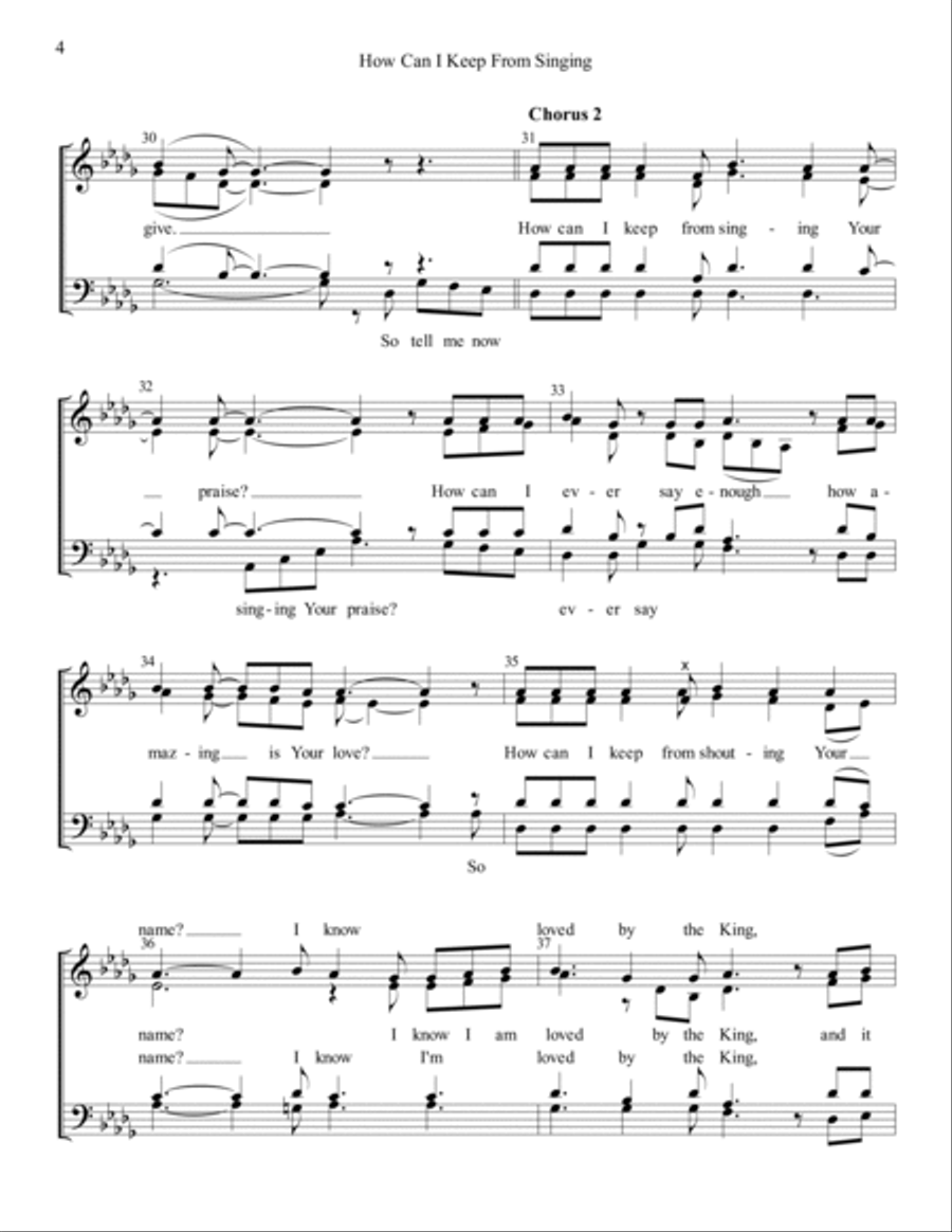 How Can I Keep From Singing 4-Part scores gallery preview page 4